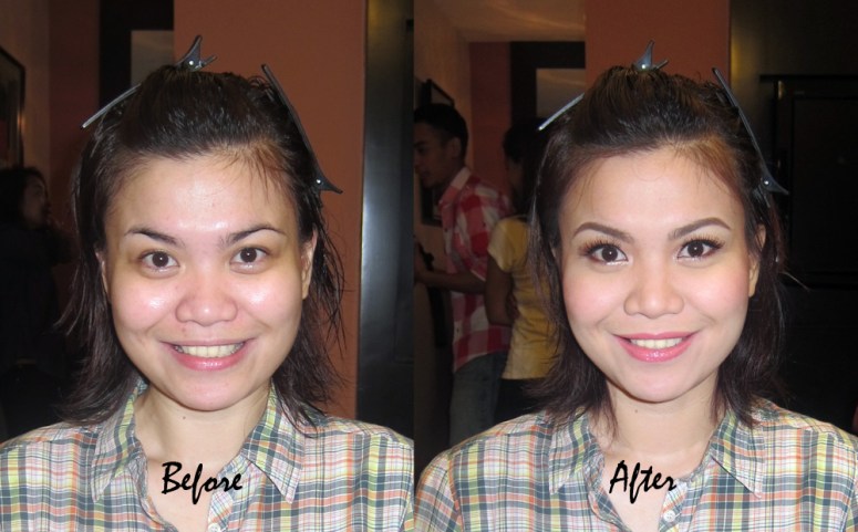 Sheila and her before and after photo.