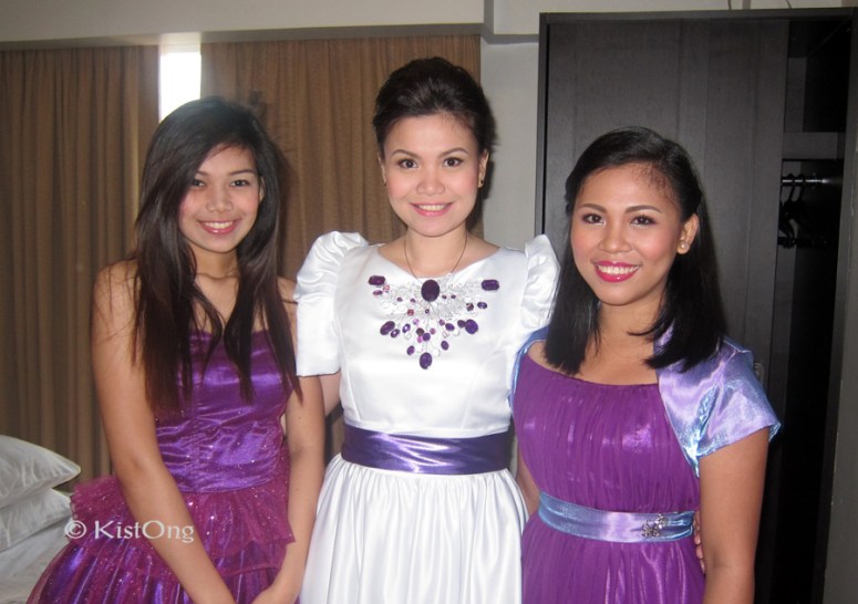 Sheila's cousin, Sheila the bride, and Sheryl 