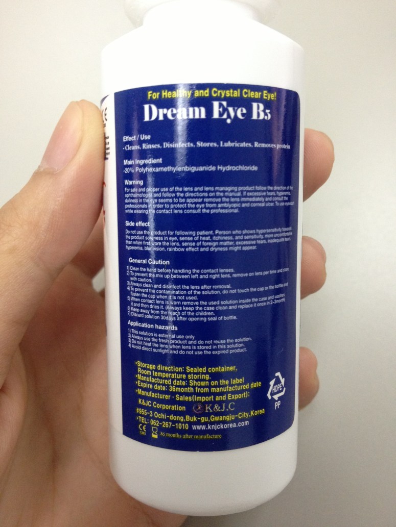 dream eye b5 contact lens solution