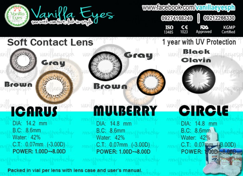 colored graded contact lenses
