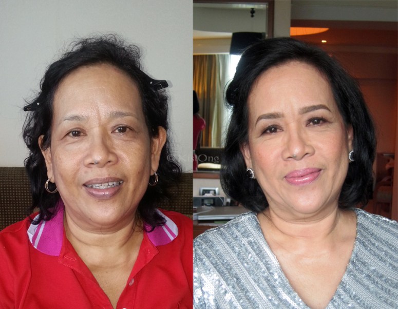 Groom's mom's before and after photo. =)