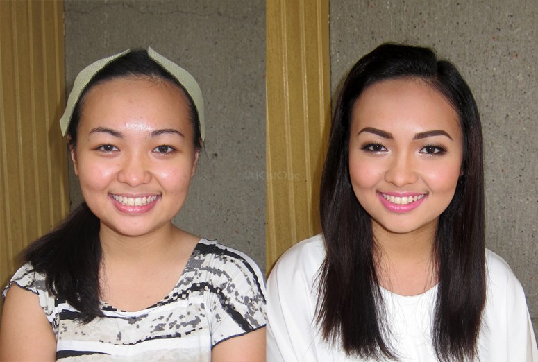 Inah's before and after graduation makeup!