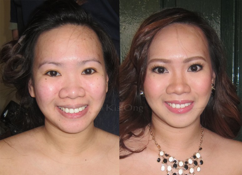 the groom's sister. Before and after makeup makeover
